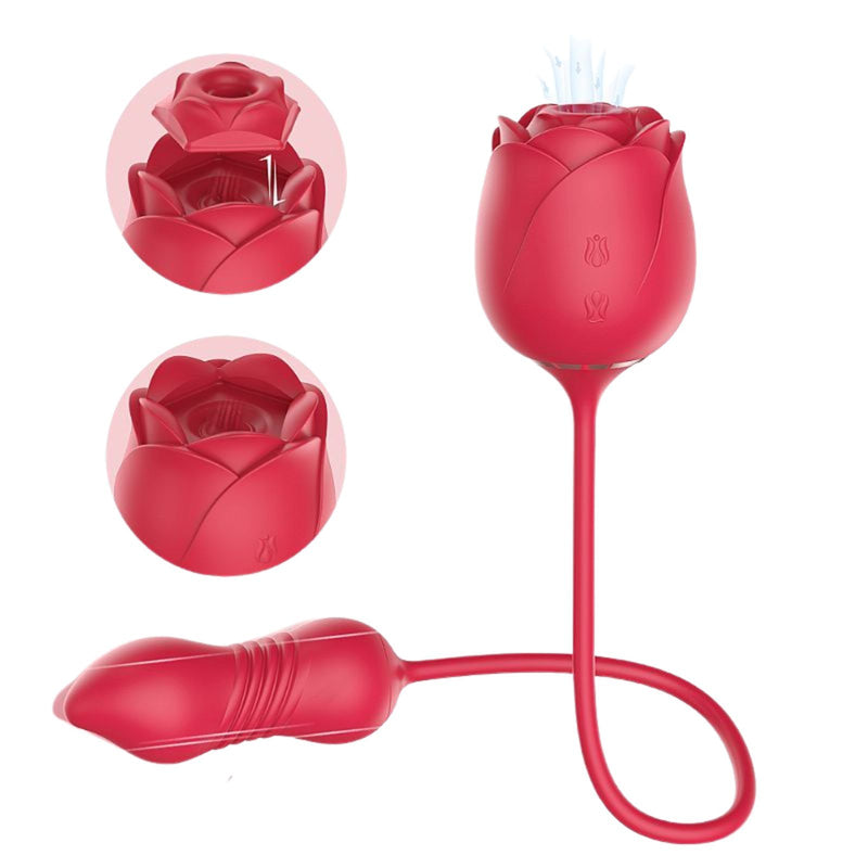 Vibrador Duplo Em Formato De Rosa