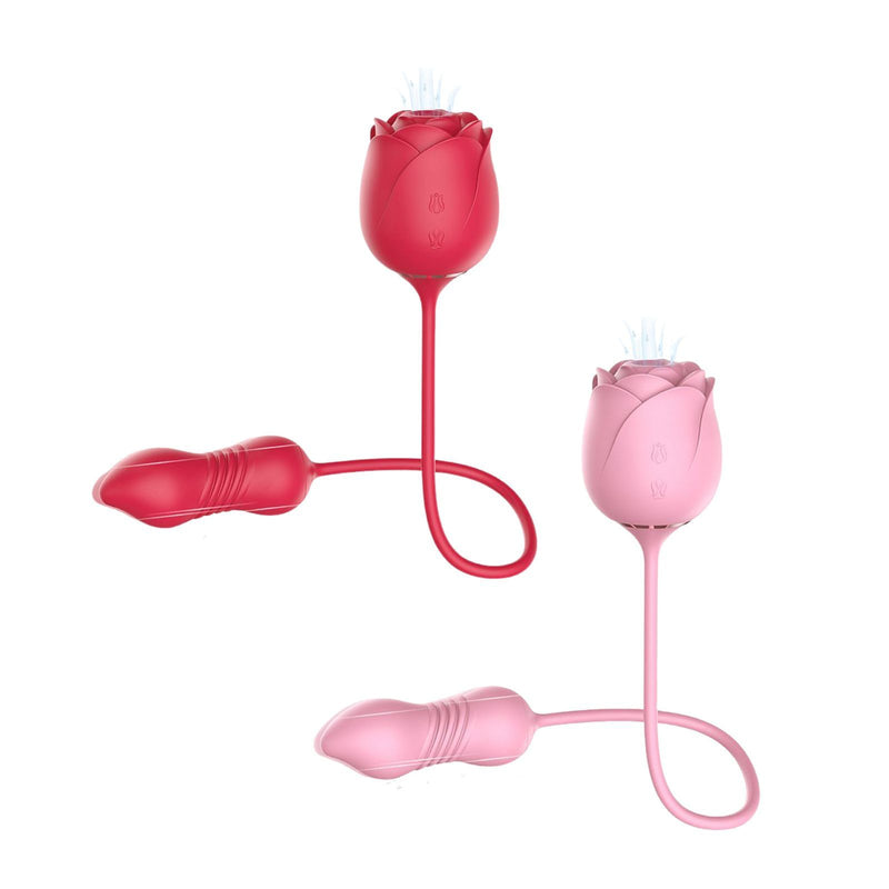 Vibrador Duplo Em Formato De Rosa