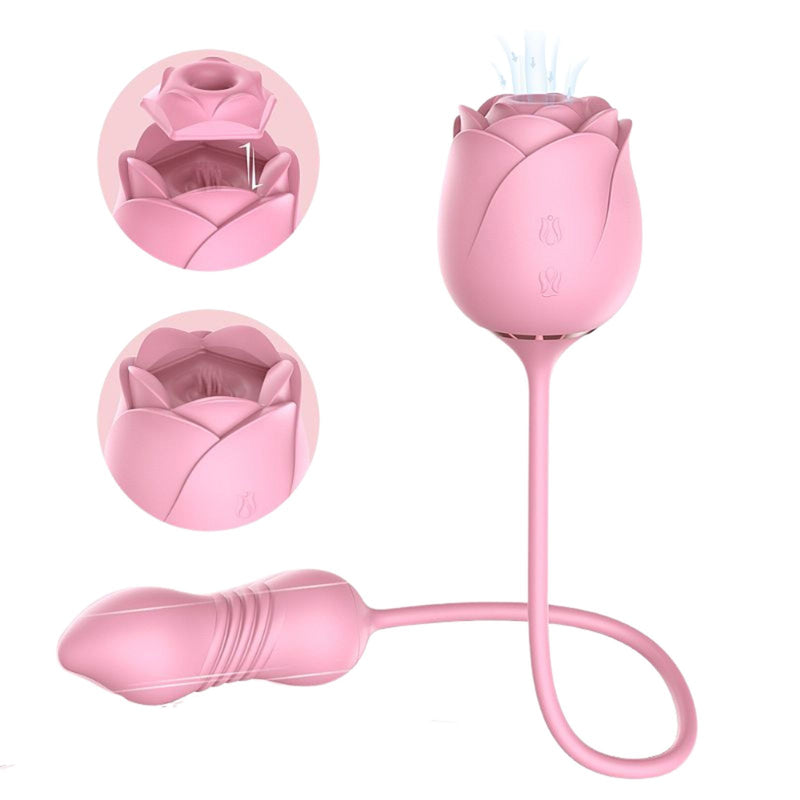 Vibrador Duplo Em Formato De Rosa